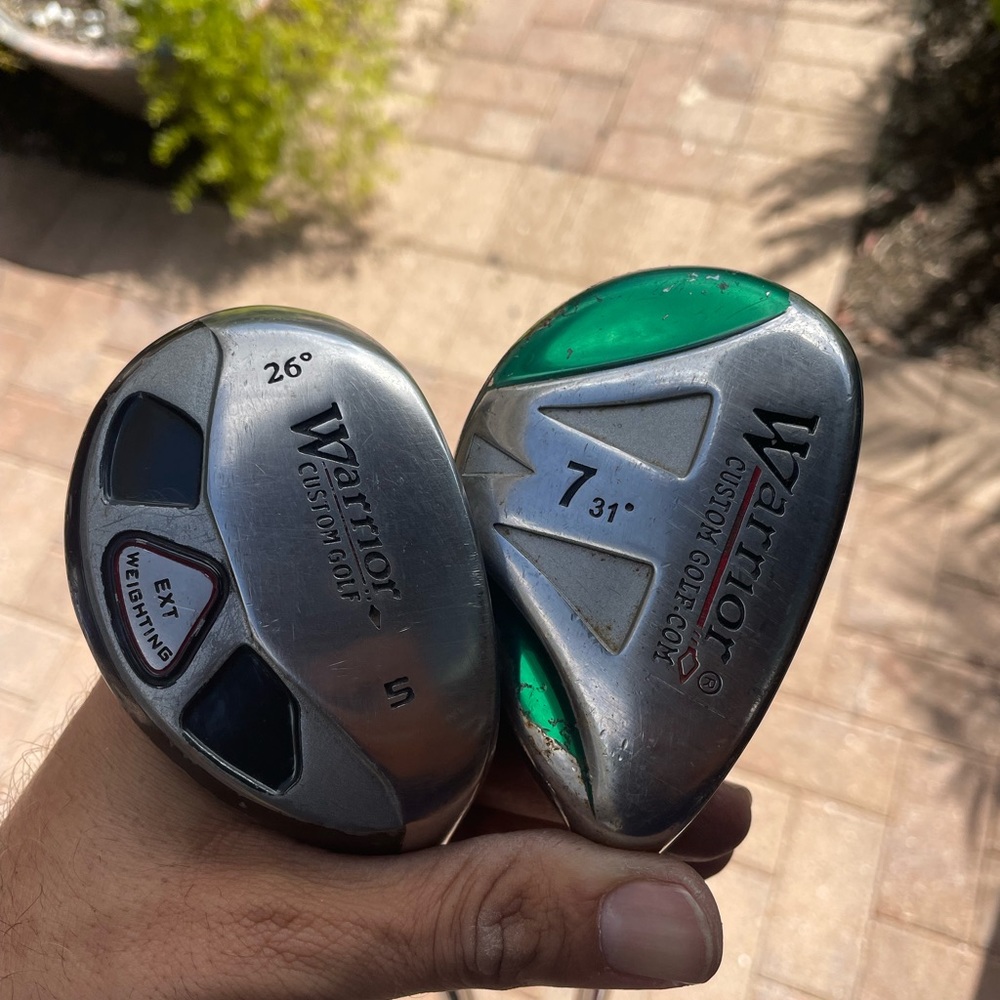 Warrior Custom Golf 2 Pc Hybrid Set 5/7 wood in right handed , graphite